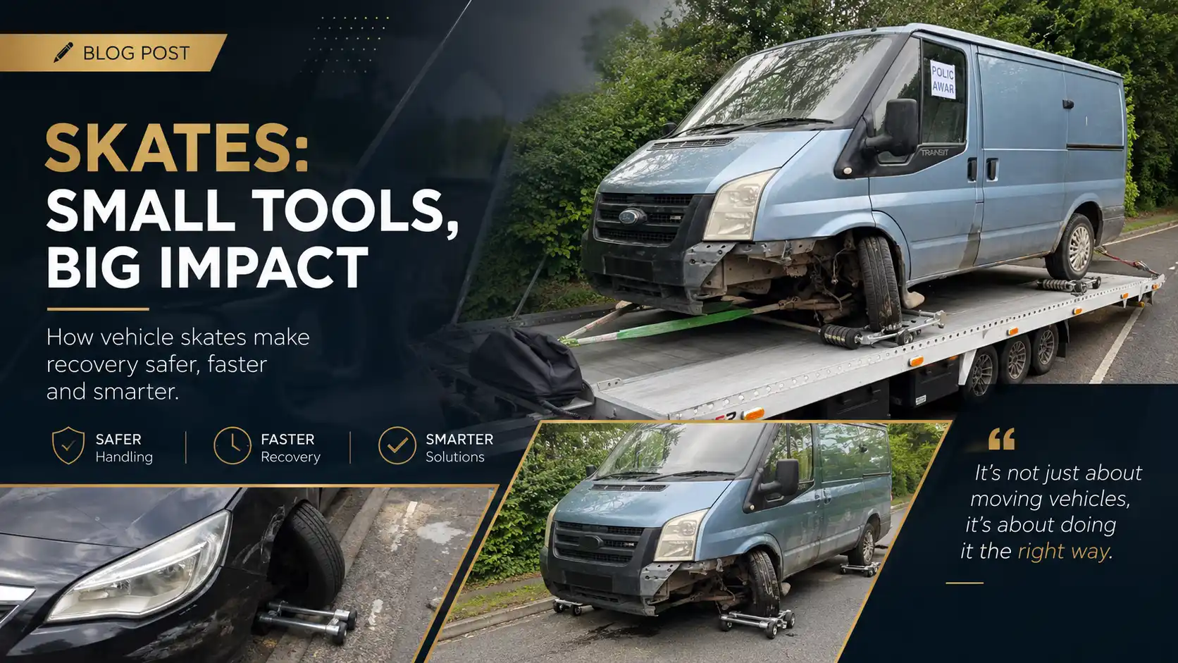 Vehicle Skates in the UK: The Small Tools That Save Damaged Cars on Recovery Jobs - thumbnail